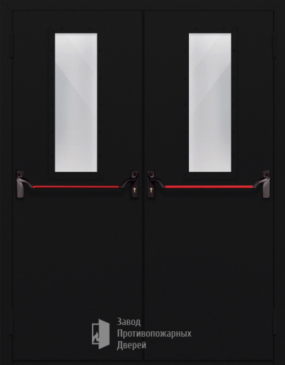 Фото двери «Двупольная со стеклом и антипаникой №64» в Котельникам
