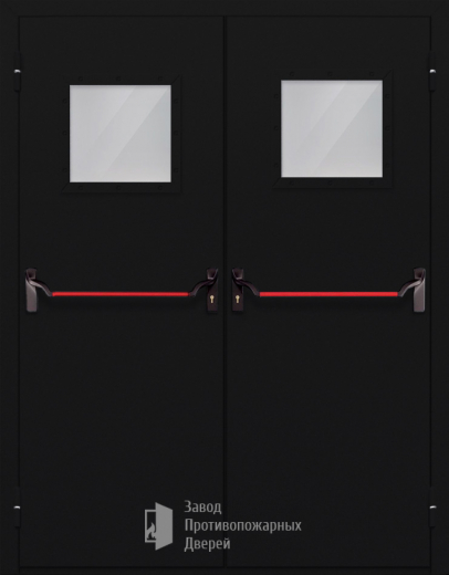 Фото двери «Двупольная со стеклом и антипаникой №54» в Котельникам
