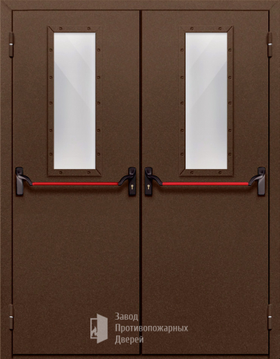 Фото двери «Двупольная со стеклом и антипаникой №68» в Котельникам