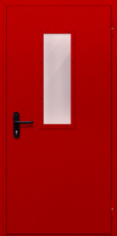 Фото двери «Однопольная со стеклом (красная)» в Котельникам