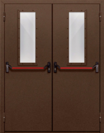 Фото двери «Двупольная со стеклом и антипаникой №68» в Котельникам