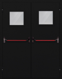 Фото двери «Двупольная со стеклом и антипаникой №54» в Котельникам