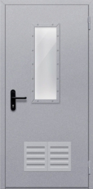 Фото двери «Однопольная со стеклом и решеткой» в Котельникам