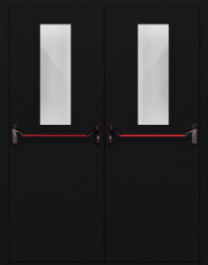 Фото двери «Двупольная со стеклом и антипаникой №64» в Котельникам