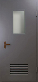 Фото двери «Техническая дверь №5 со стеклом и решеткой» в Котельникам