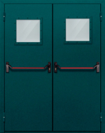 Фото двери «Двупольная со стеклом и антипаникой №56» в Котельникам