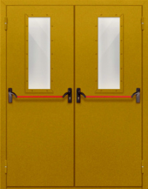 Фото двери «Двупольная со стеклом и антипаникой №65» в Котельникам